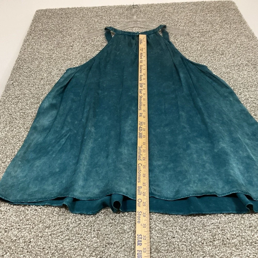 NWT Torrid Teal Sleeveless Satin Charmeuse Goddess Neck Tank Top Women's Size 2